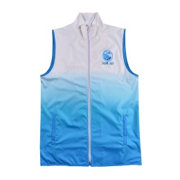 Design white gradient blue men's vest jacket custom printed logo vest jacket public service personnel vest jacket factory V218 Design white gradient blue men's vest jacket custom printed logo vest jacket public service personnel vest jacket factory V218